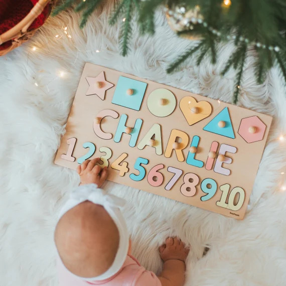 Custom Board With Shapes and Numbers Kids Personalized | Etsy | Etsy (US)