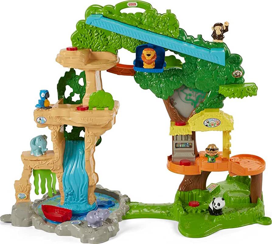 Fisher-Price Little People Toddler Playset Share & Care Safari 2-Ft Tall Toy with Lights Sounds &... | Amazon (US)