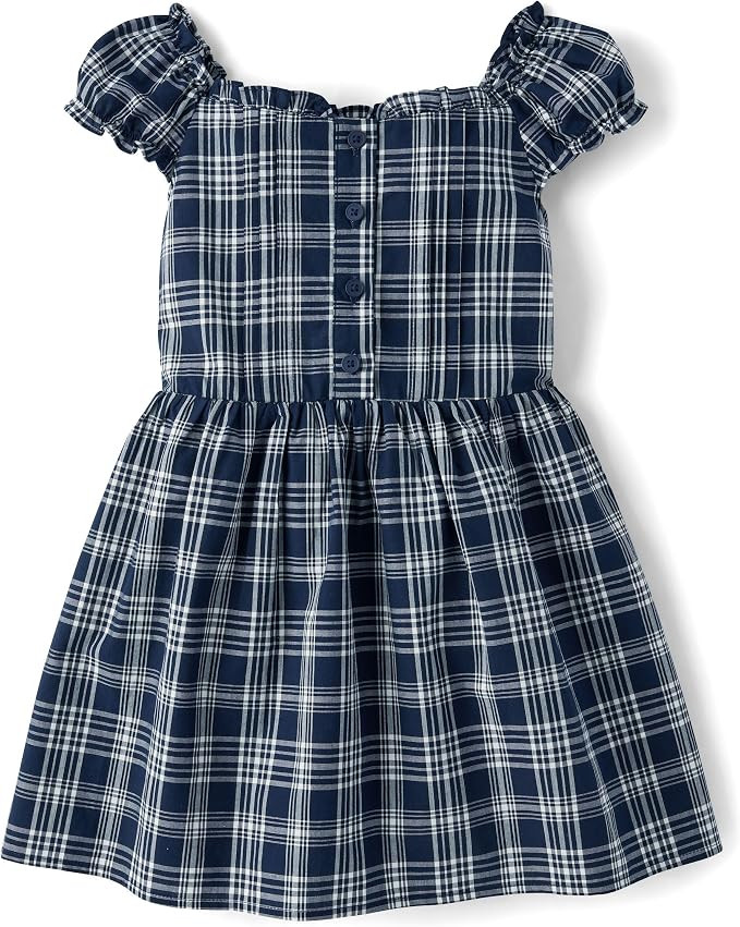 The Children's Place Girls' Short Sleeve Button Dresses | Amazon (US)