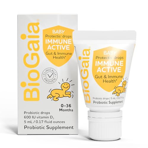 BioGaia Immune Active Baby Probiotic Drops + Vitamin D | for Babies & Toddlers 0-36 Months | Supports Digestive & Immune Health | Allergen, Dairy, Soy & Gluten Free | Backed By 30 Years of Research | Amazon (US)