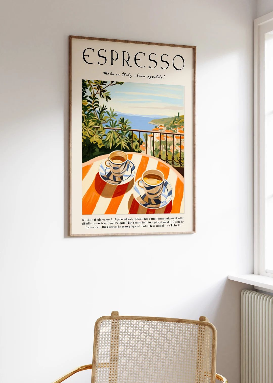 Coffee Poster, Italian Espresso Print, Kitchen Decor, Retro Coffee Art, Vintage Food Art, Food an... | Etsy (US)