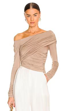 L'Academie Luciana Top in Taupe from Revolve.com | Revolve Clothing (Global)