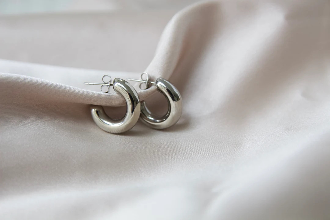 Chunky Silver Hoop Earrings for Women, 20 mm Hoop, Trendy Jewelry, Gifts for Her | Etsy (US)