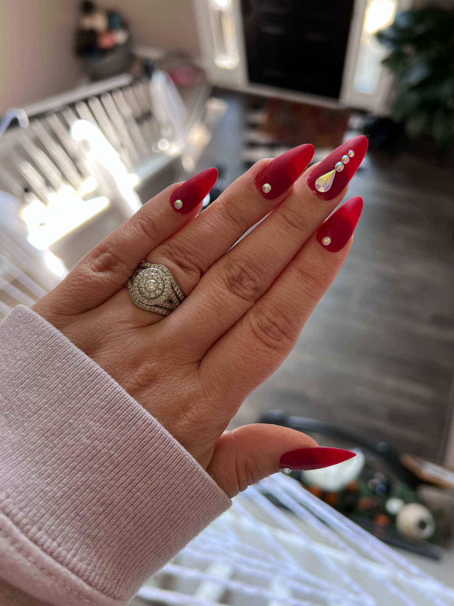 Got fancy and added jewels to my nails this time! 

#LTKunder50 #LTKbeauty #LTKstyletip