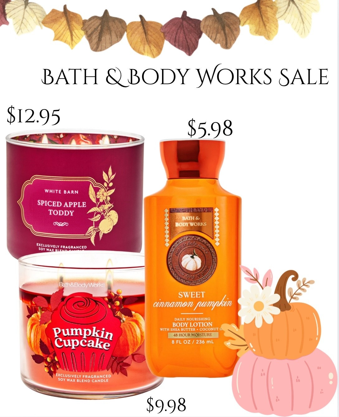 A few hours left of bath and body works sale!! Use code SMOREDEALS for an additional 20% off 

#LTKSaleAlert #LTKSeasonal #LTKHalloween