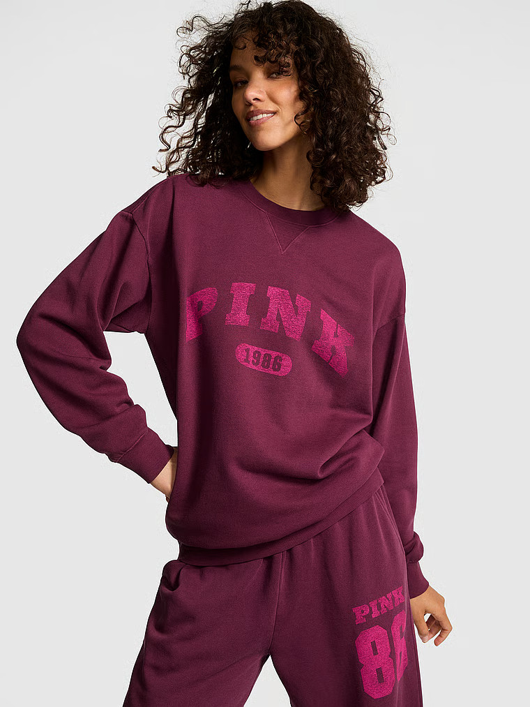 Ivy Fleece Oversized Crew Sweatshirt | Victoria's Secret (US / CA )