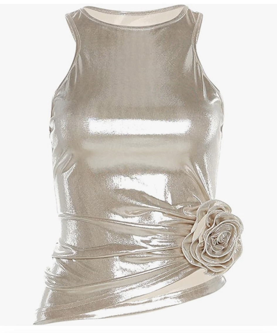 Women's Shiny Metallic Asymmetrical Cute Tank Tops

#LTKParties #LTKSeasonal