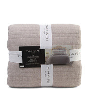 TAHARI HOME
Linen Blend Quilt Set
$69.99 – $89.99  Compare At $100 – $128 
help
You’re saving $30 – $38! help
Color:Rose

Size:
$69.99
TWIN
$79.99
FULL/QUEEN
$89.99
KING


 
Free shipping on orders of $89+ Use code SHIP89 >
Returns are free in store and easy by mail.
Exclusions apply. >  
Product Details click to collapse contents
heathered
twin set includes 1 quilt and 1 standard sham
full set includes 1 quilt, 2 standard shams; queen set includes 1 quilt, 2 standard shams
king set includes 1 quilt and 2 king shams
linen/cotton, fill: cotton/polyester
imported
machine wash
style #:4000326532
Shop Related Categories
Bed & Bath  Home  Bedroom  Shop By Room  Bedding  Comforters & Quilts  Back To Campus
We Think You'll Love These
Add this product to your favorites

TAHARI HOME
original price:69.99
Compare At compare at price: $100.00 - 128.00
Add this product to your favorites

MAHOGANY
sale price:59.00
Compare At compare at price: $120.00 - 130.00
Add this product to your favorites

MAHOGANY
sale price:59.00
Compare At compare at price: $120.00 - 130.00
Add this product to your favorites

MAHOGANY
sale price:59.00
Compare At compare at price: $120.00 - 130.00
Add this product to your favorites

MAHOGANY
sale price:69.00
Compare At compare at price: $130.00
Add this product to your favorites

TAHARI HOME
sale price:59.00
Compare At compare at price: $114.00 - 128.00
Add this product to your favorites

REVEAL DESIGNER
sale price:49.00
Compare At compare at price: $100.00 - 128.00
Add this product to your favorites

LAURA ASHLEY
original price:79.99
Compare At compare at price: $114.00 - 129.00
Add this product to your favorites

MONTEBELLO
original price:79.99
Compare At compare at price: $114.00 - 128.00
Add this product to your favorites

TAHARI
original price:49.99
Compare At compare at price: $71.00
Add this product to your favorites

RACHEL ZOE
original price:39.99
Compare At compare at price: $57.00 - 99.00
Add this product to your favorites

RACHEL ZOE
original price:49.99
Compare At compare at price: $71.00 - 85.00
Frequently Bought Together
Add this product to your favorites

REVEAL DESIGNER
original price:14.99
Compare At compare at price: $21.00
Add this product to your favorites

BERKSHIRE BLANKET
original price:29.99
Compare At compare at price: $42.00
Add this product to your favorites

DOCOFIL
original price:49.99
Compare At compare at price: $80.00
Add this product to your favorites

TAHARI HOME
original price:49.99
Compare At compare at price: $71.00
Add this product to your favorites

TAHARI HOME
original price:49.99
Compare At compare at price: $71.00
Add this product to your favorites

REVEAL DESIGNER
original price:39.99
Compare At compare at price: $57.00
Add this product to your favorites

NUX
original price:16.99
Compare At compare at price: $26.00
Add this product to your favorites

YOUNG FABULOUS & BROKE
original price:49.99
Compare At compare at price: $95.00
Add this product to your favorites

SWAROVSKI
original price:29.99
Compare At compare at price: $45.00
Add this product to your favorites

VELVET HEART
original price:29.99
Compare At compare at price: $54.00
Add this product to your favorites

REVEAL DESIGNER
original price:69.99
Compare At compare at price: $100.00 - 142.00
Add this product to your favorites

DOCOFIL
original price:49.99
Compare At compare at price: $80.00
Recently Viewed
Add this product to your favorites

LEXINGTON
original price:399.99
Compare At compare at price: $920.00
 | Marshalls