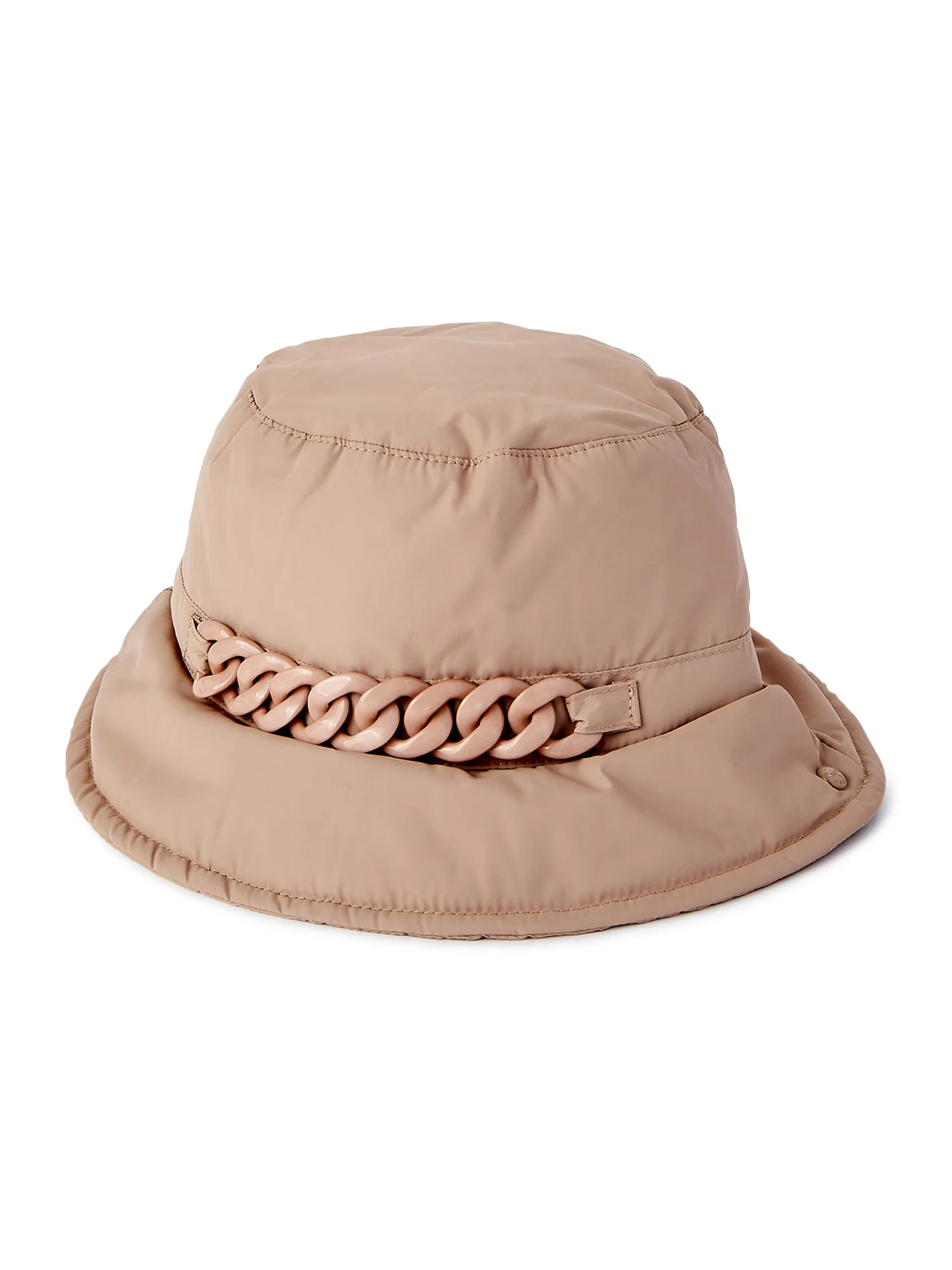 Madden NYC Women’s Puffer Bucket Hat with Chain Detail - Walmart.com | Walmart (US)