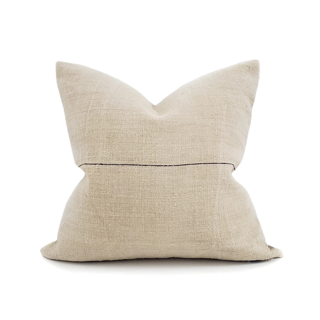 Grainsack Pillow, 19 Vintage Black Stripe Grainsack Pillow Cover, Farmhouse Pillow - Etsy | Etsy (US)