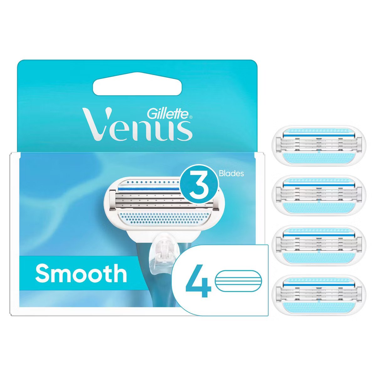 Venus Smooth Women's Razor Blade Refills - 4ct | Target