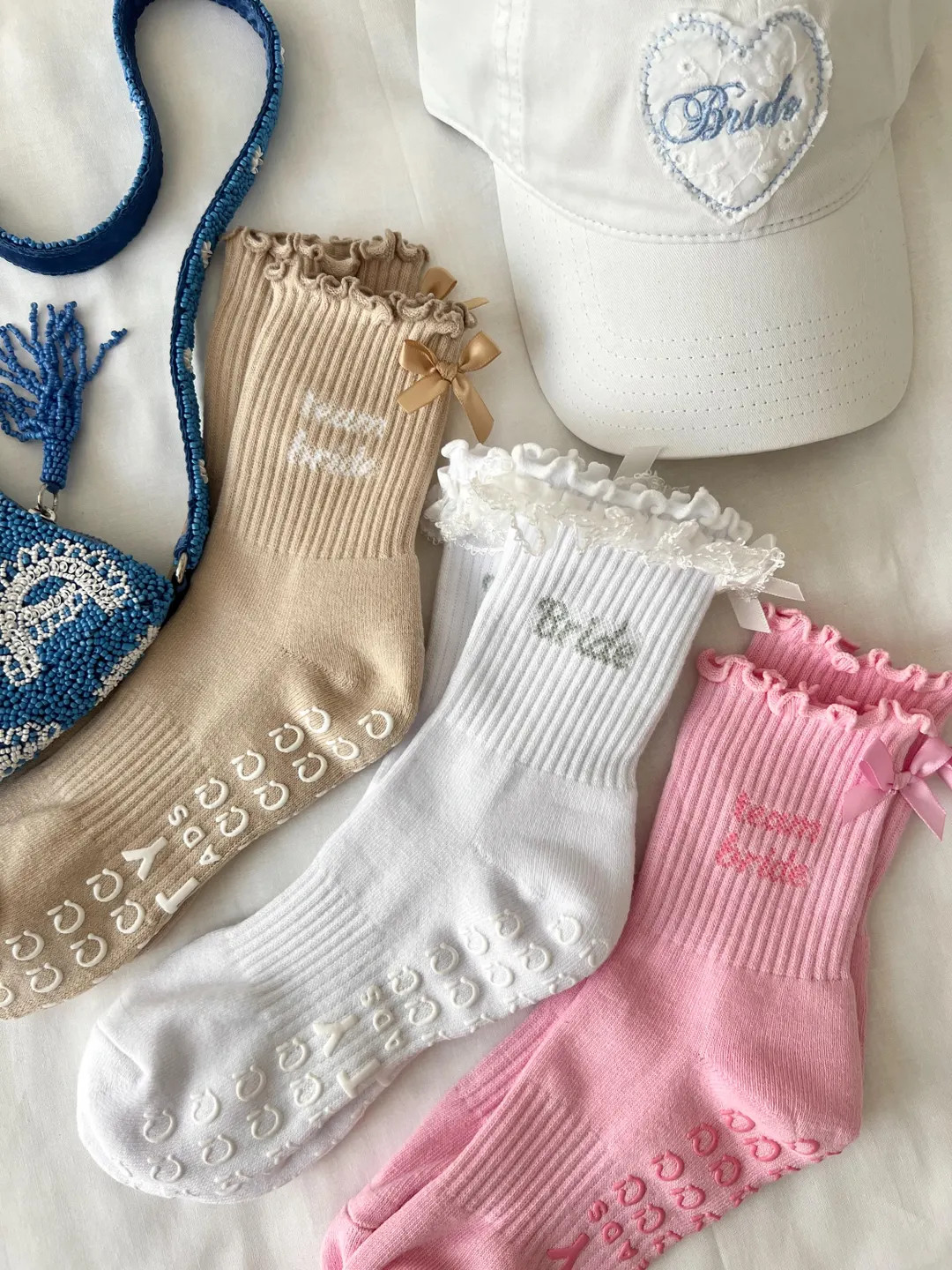 Bridal Pilates Grip Socks - Etsy | Etsy (US)