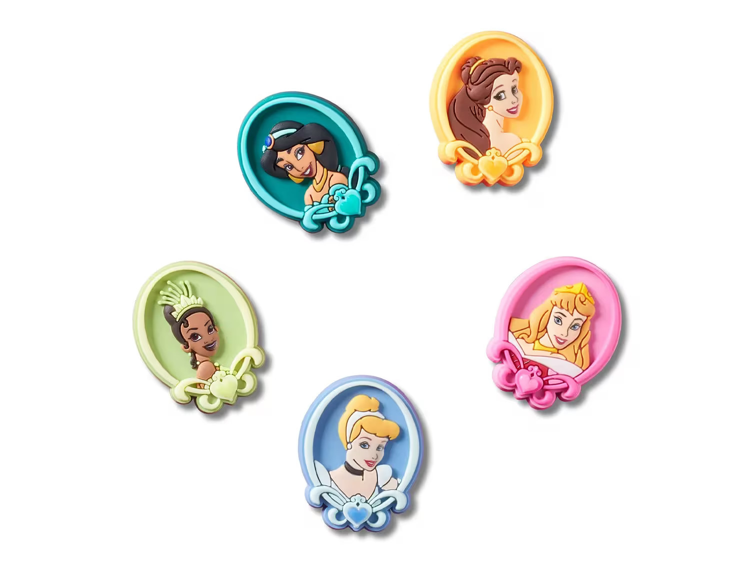 Crocs Disney Princess Jibbitz Set 5 Pack | Girl's | Multicolor | Size One Size | Small Accessories | DSW