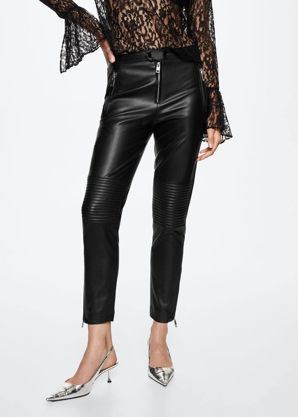 Leather-effect skinny pants | MANGO (US)