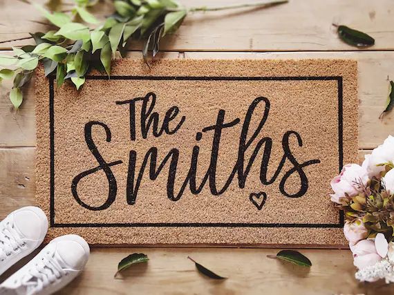 Family Name Doormat / Personalized Family Name Doormat / Custom Family Welcome Mat / New Home Gif... | Etsy (US)