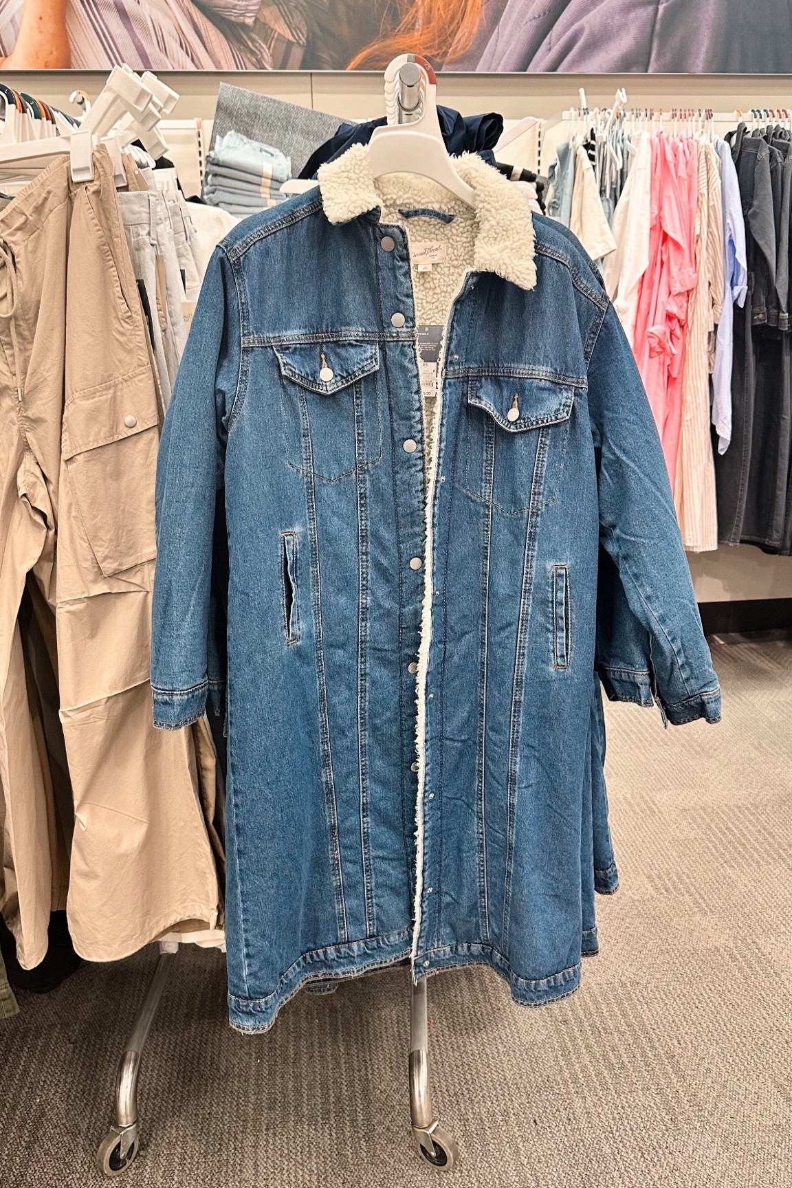 Universal Thread long denim jacket 

#LTKStyleTip #LTKFindsUnder100 #LTKSeasonal