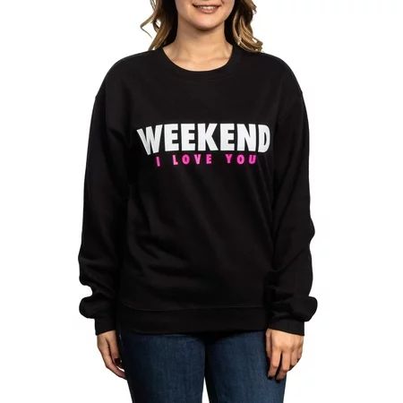 Juniors' Graphic Long Sleeve Pullover Sweatshirt | Walmart (US)