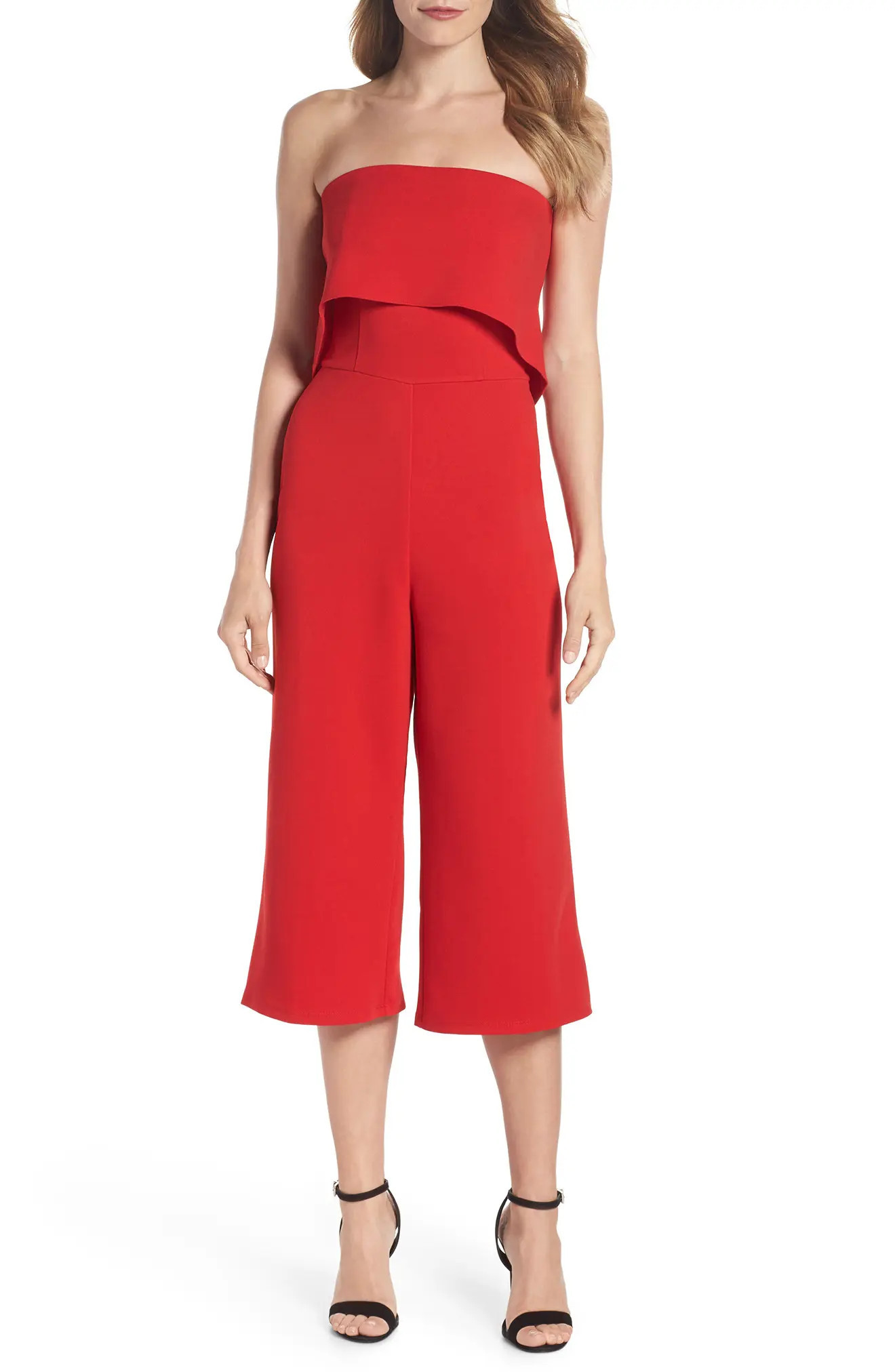 Strapless Culotte Jumpsuit | Nordstrom