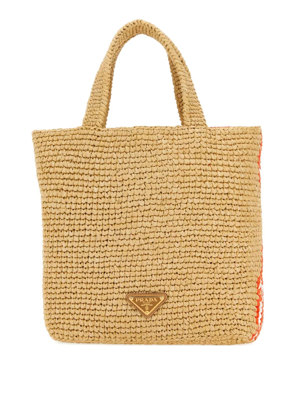 Prada raffia floral tote bag - Neutrals | Farfetch Global