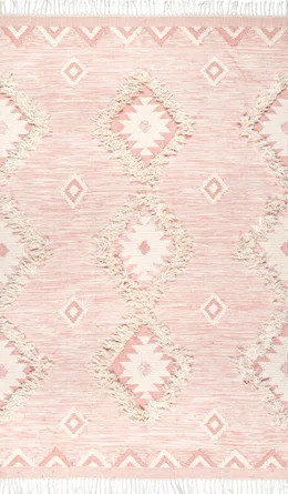 Mistana™ Teen Crayford Geometric Hand-Knotted Wool Pink Area Rug | Wayfair | Wayfair Professional