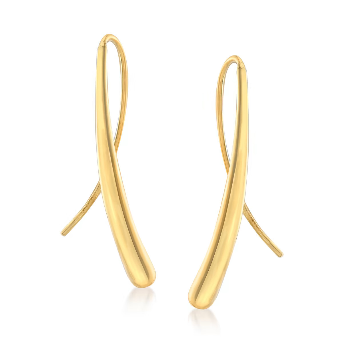 14kt Yellow Gold Long Teardrop Earrings | Ross-Simons