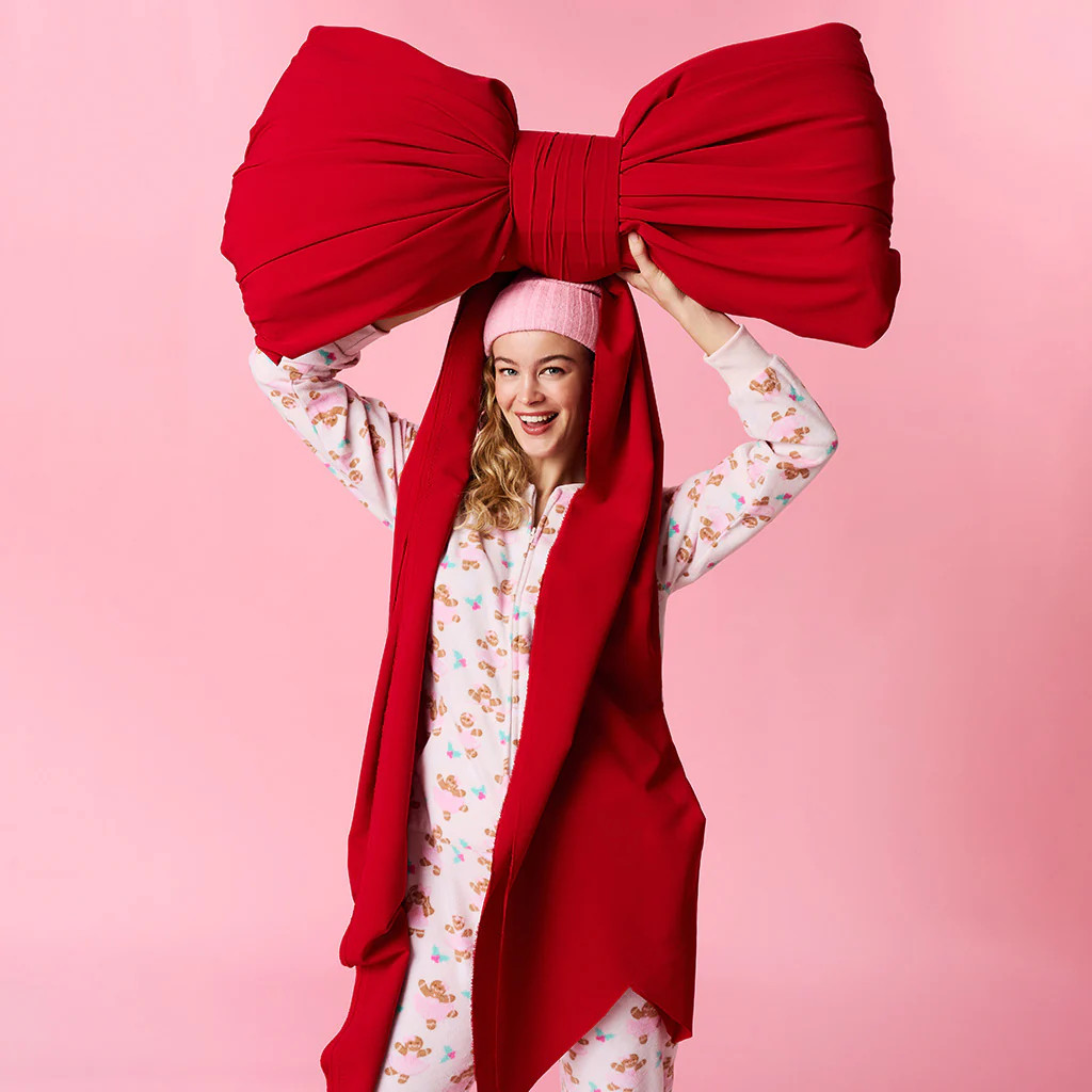 Holiday Pink Long Ginger Posh Women's Microfleece Jumpsuit | Posh Peanut® | Posh Peanut