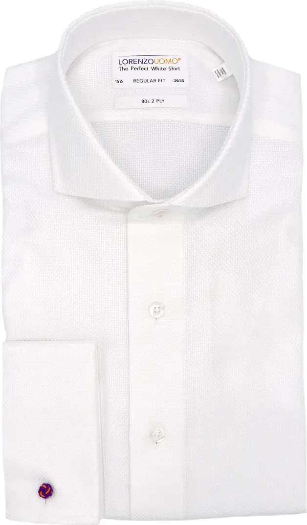 Basketweave French Cuff Regular Fit Dress Shirt | Nordstrom Rack