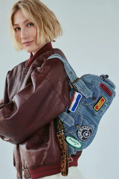 BDG Patches Denim Duffle Shoulder Bag | Urban Outfitters (US and RoW)