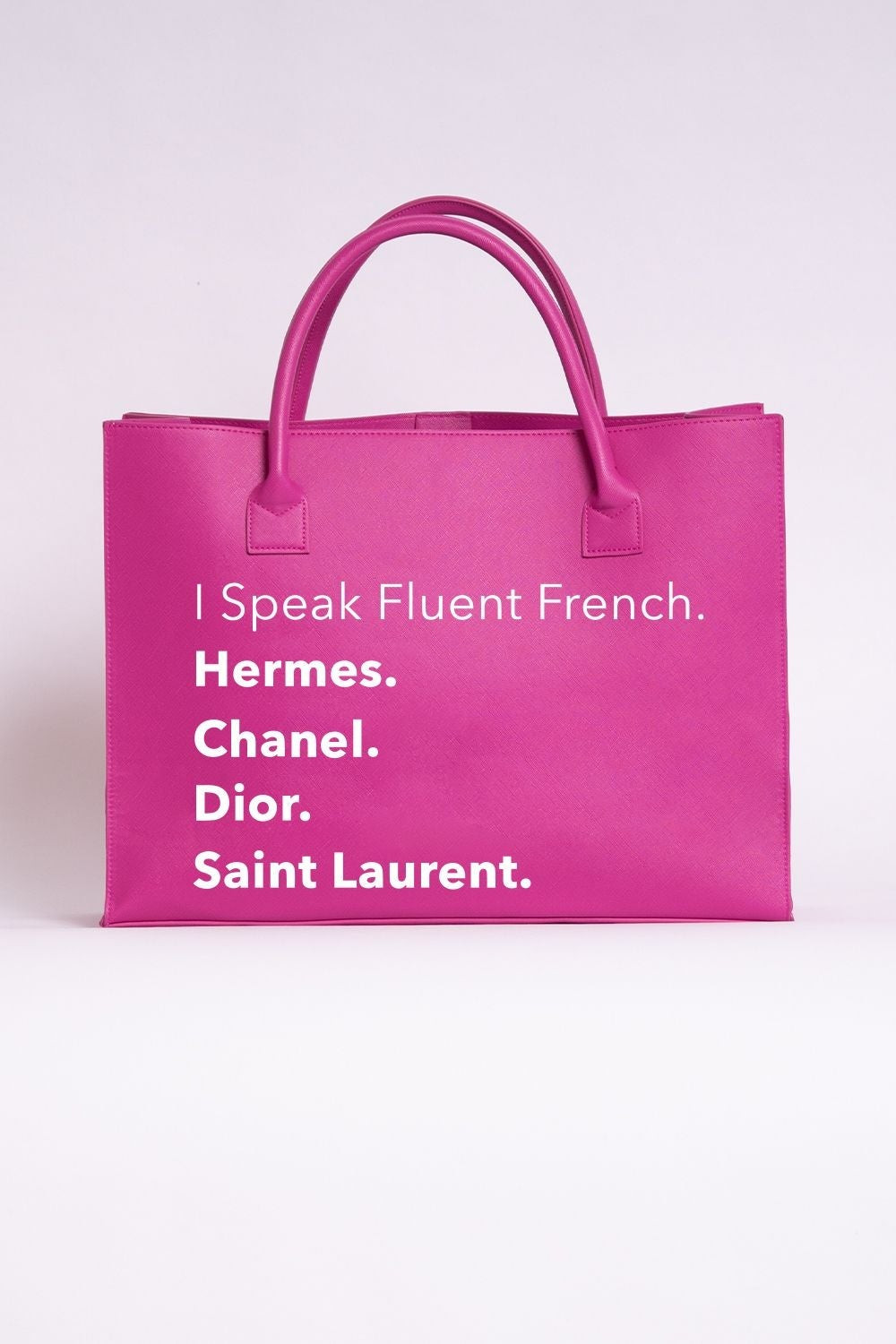 MODERN VEGAN TOTE - Fluent French (Magenta) | Los Angeles Trading Co