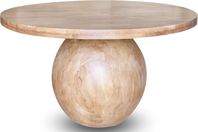 Meridian Furniture Halton Collection Mid Century Modern Solid Acacia Wood Dining Table, 52" W x 5... | Amazon (US)