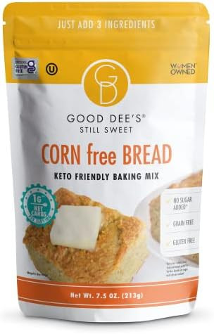 Good Dee’s Corn Bread Baking Mix - Grain Free, Sugar Free, Gluten Free, Wheat Free, and Low Car... | Amazon (US)