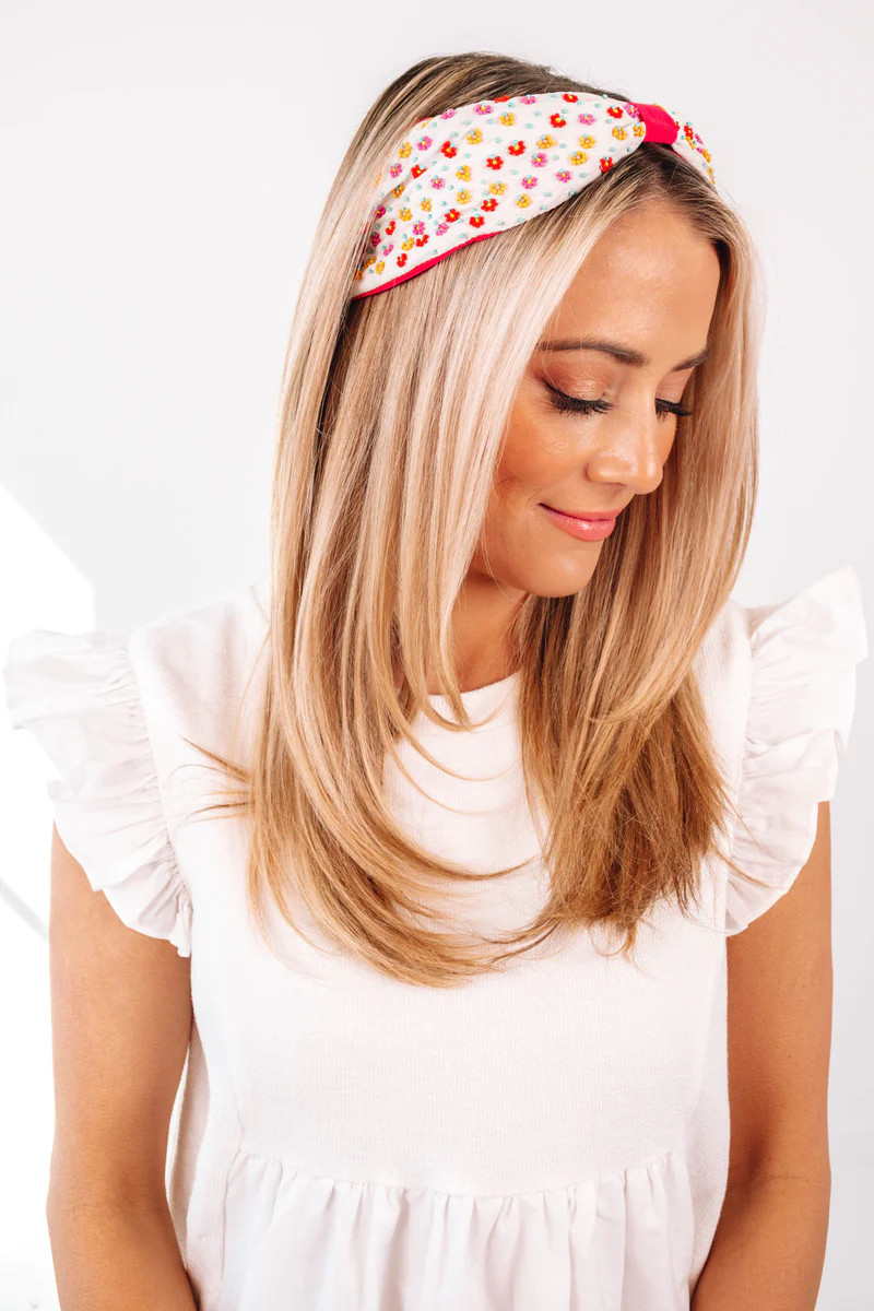 Sunshine & Daisies Headband - White | The Impeccable Pig