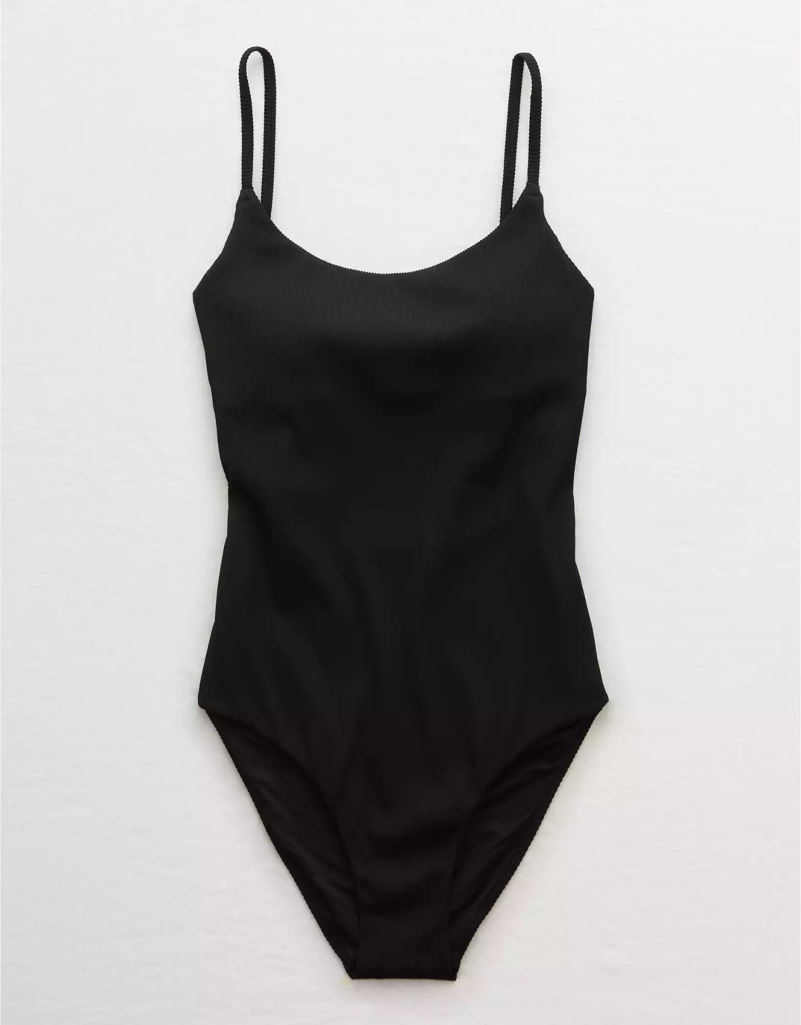 Aerie Ribbed Tie Back One Piece Swimsuit | American Eagle Outfitters (US & CA)