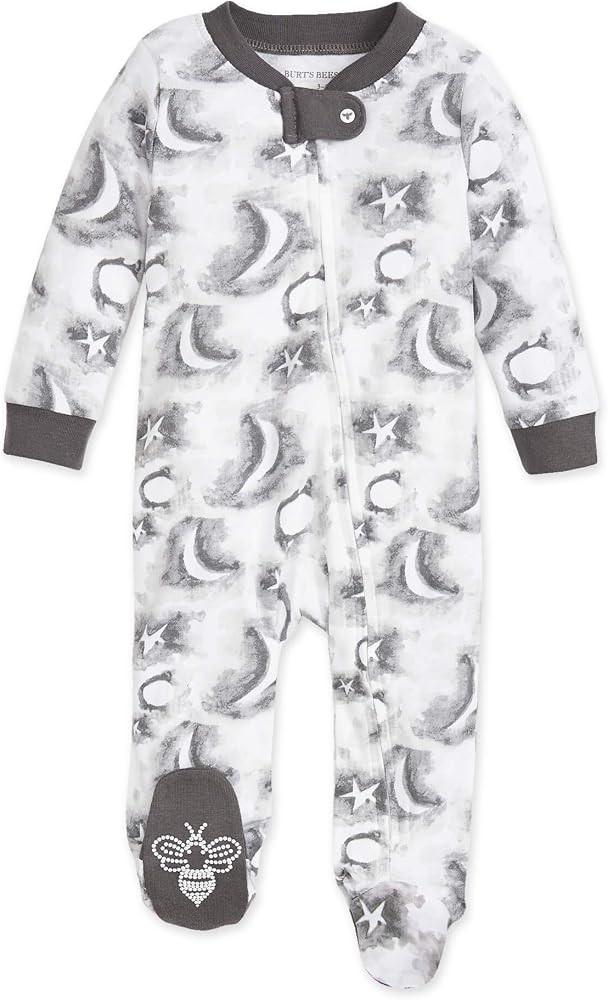Burt's Bees Baby Boys' Sleep and Play PJs, 100% Organic Cotton One-Piece Romper Jumpsuit Zip Front P | Amazon (US)