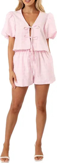 Hanna Tie Front Top & Shorts Set | Nordstrom