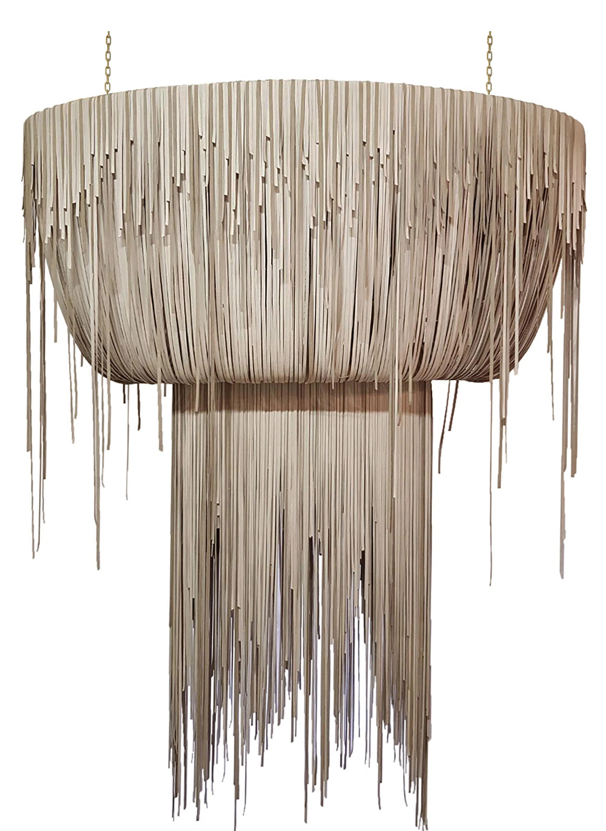 Leather Fringe Chandelier | Perigold