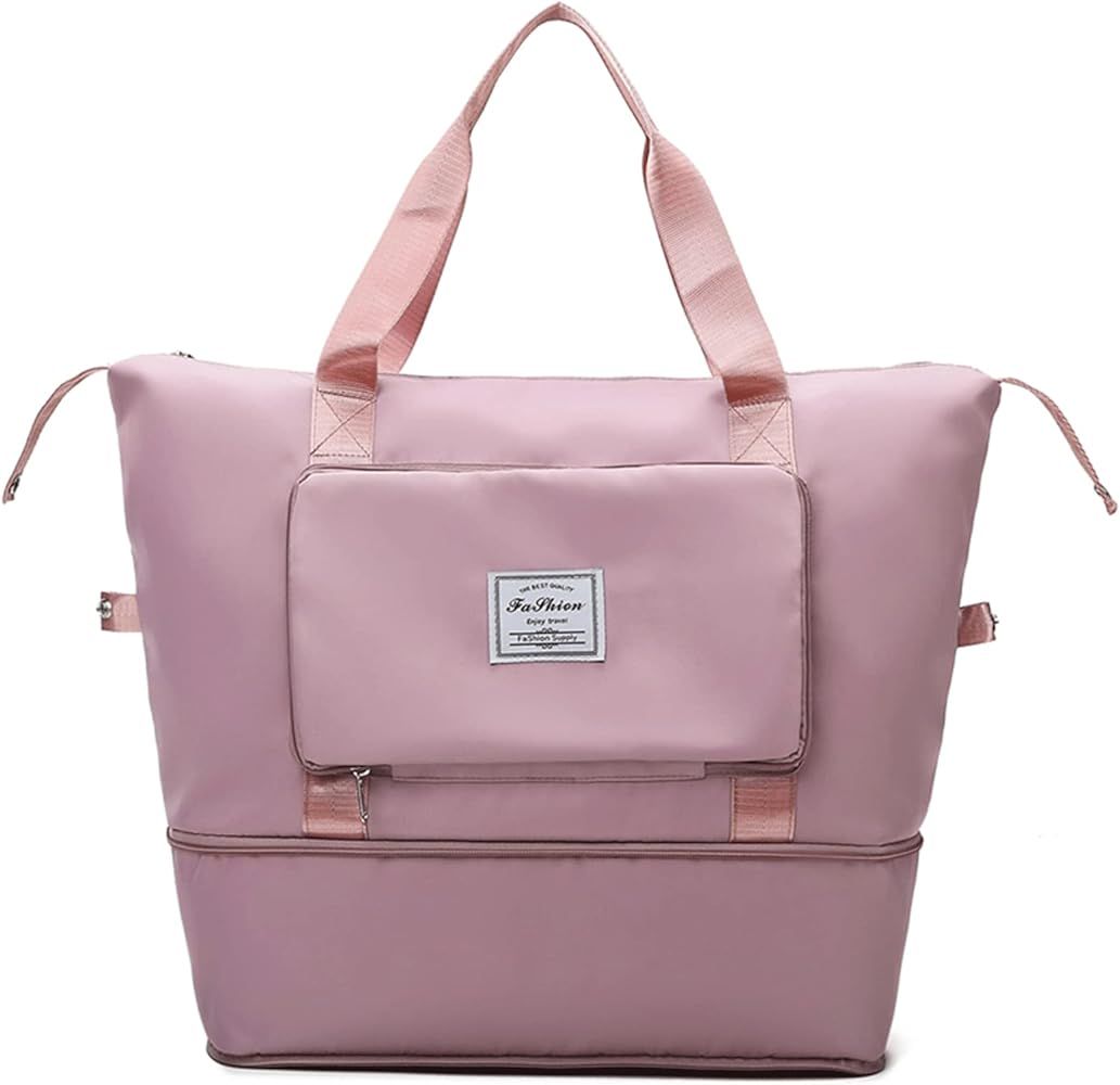 Large Capacity Folding Travel Bag Waterproof Foldable Bag Foldie Travel Bag Expandable Lightweight D | Amazon (US)