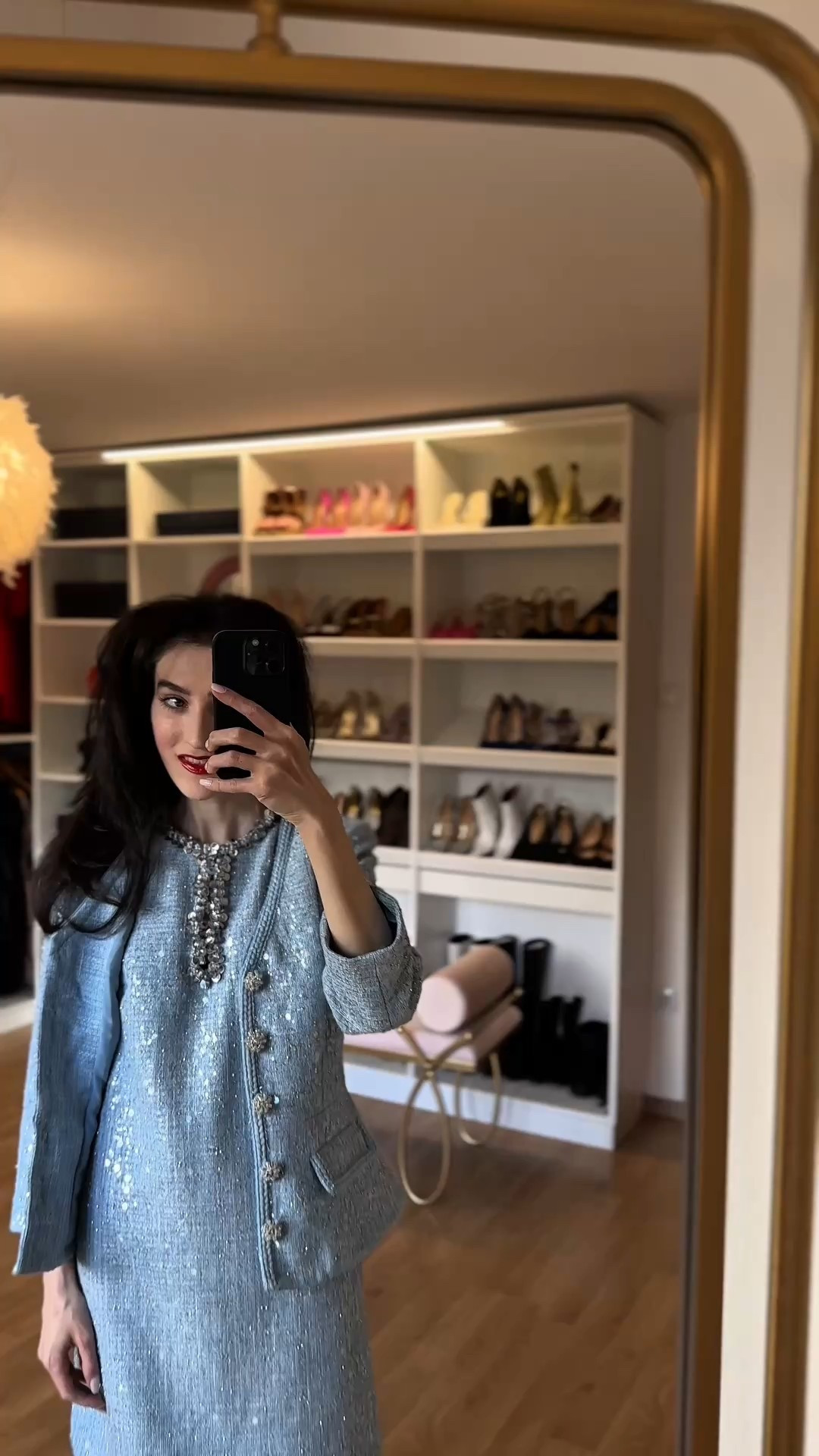 Spring wedding guest outfit, spring christening outfit, 90s style wedding guest outfit, blue wedding guest dress, mini wedding guest dress, mini dress with a matching jacket, blue mini dress and a matching jacket, tweed jacket, blue wedding guest dress, blue shoes, blue sequin dress

#LTKWatchNow #LTKParties #LTKWedding