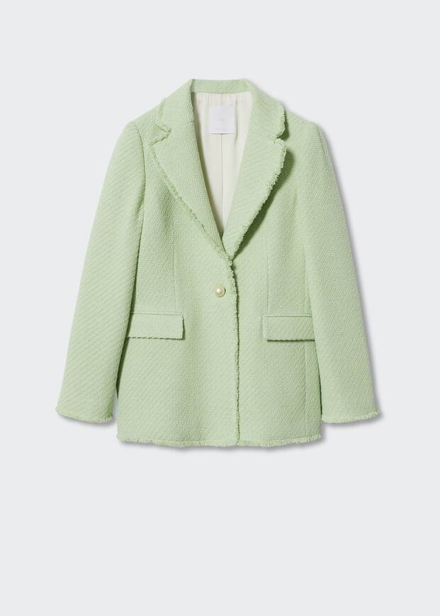 Tweed blazer -  Women | Mango USA | MANGO (US)