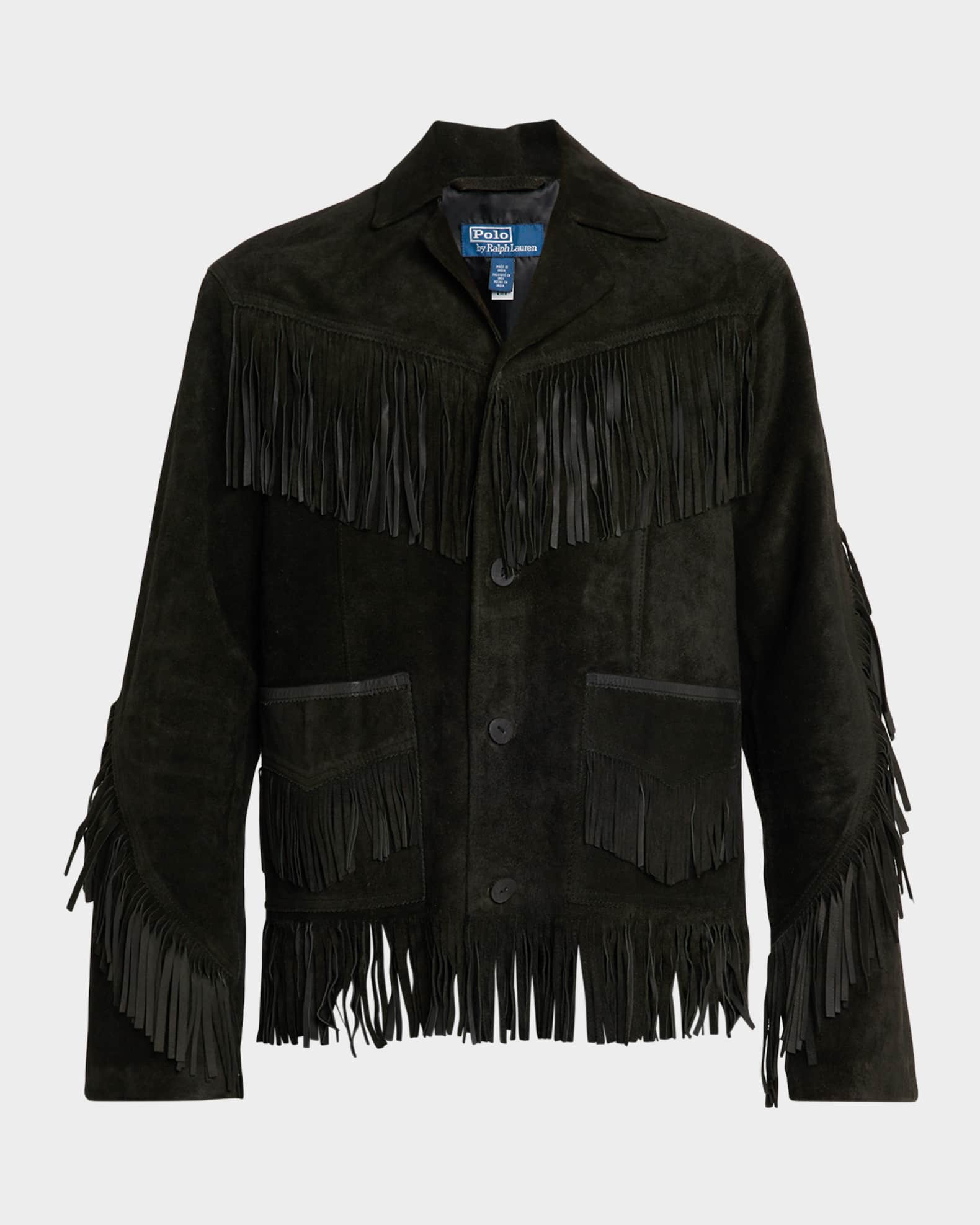 Men's Perce Fringe Suede Western Jacket | Neiman Marcus