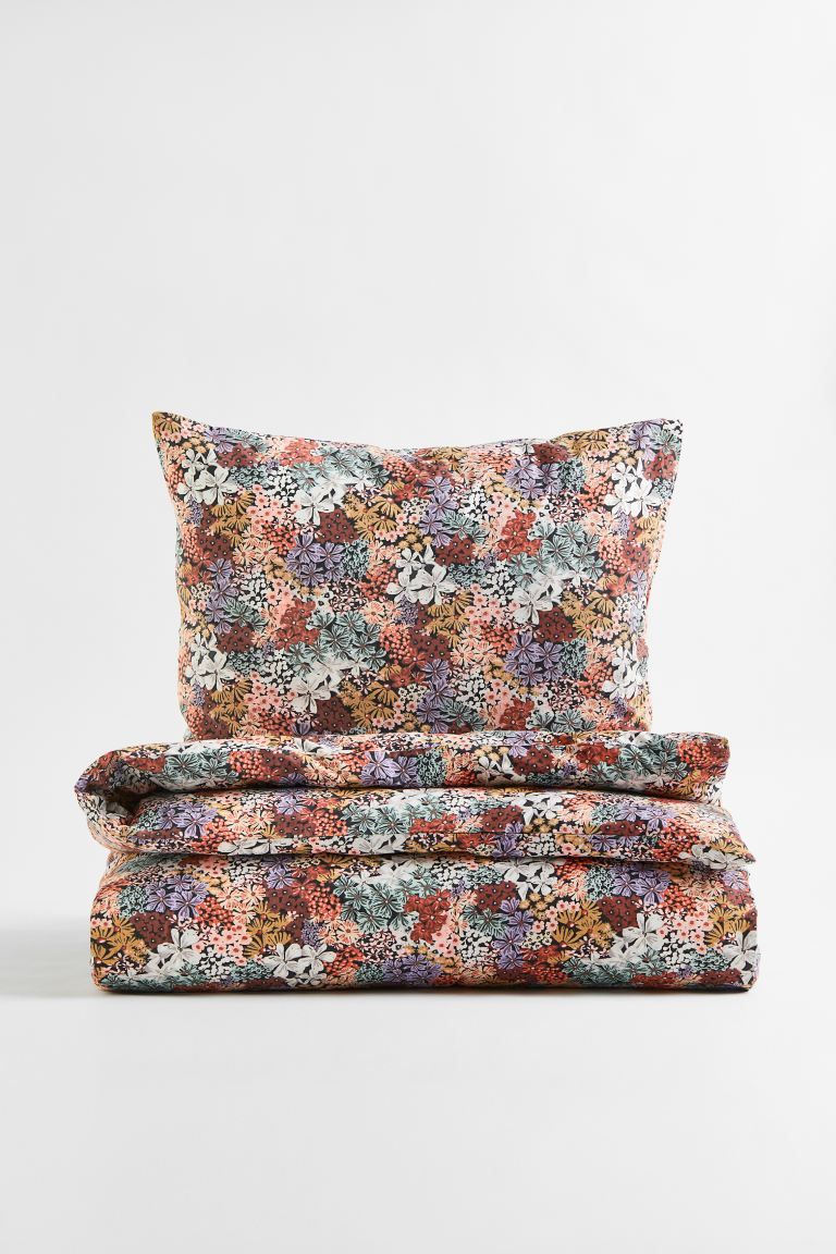 Floral-print Twin Duvet Cover Set | H&M (US + CA)