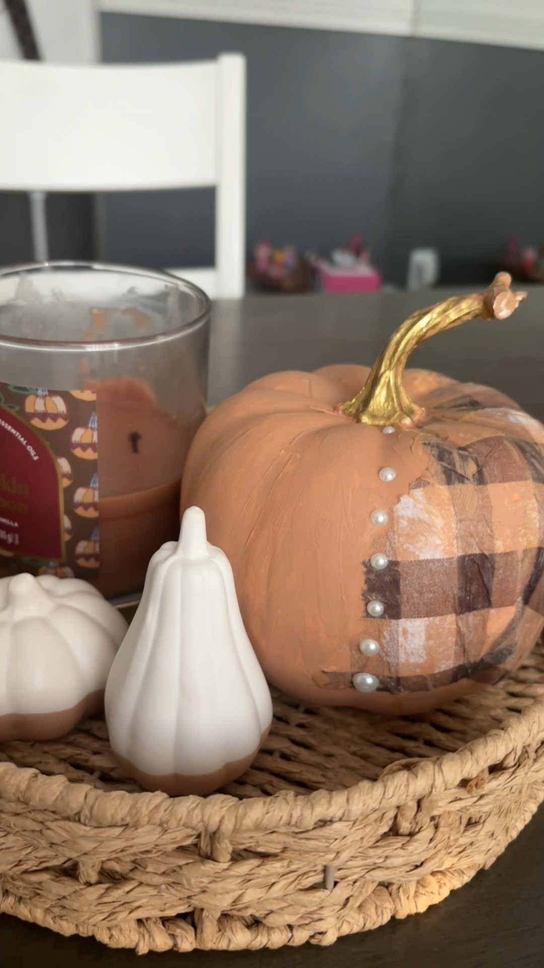 Trying to be more of a diy mom and i love the terracotta pumpkin trend but hate the price tag! I used @plaidcrafts paint and modge podge for this pumpkin transformation 

#LTKSeasonal #LTKFamily #LTKHome