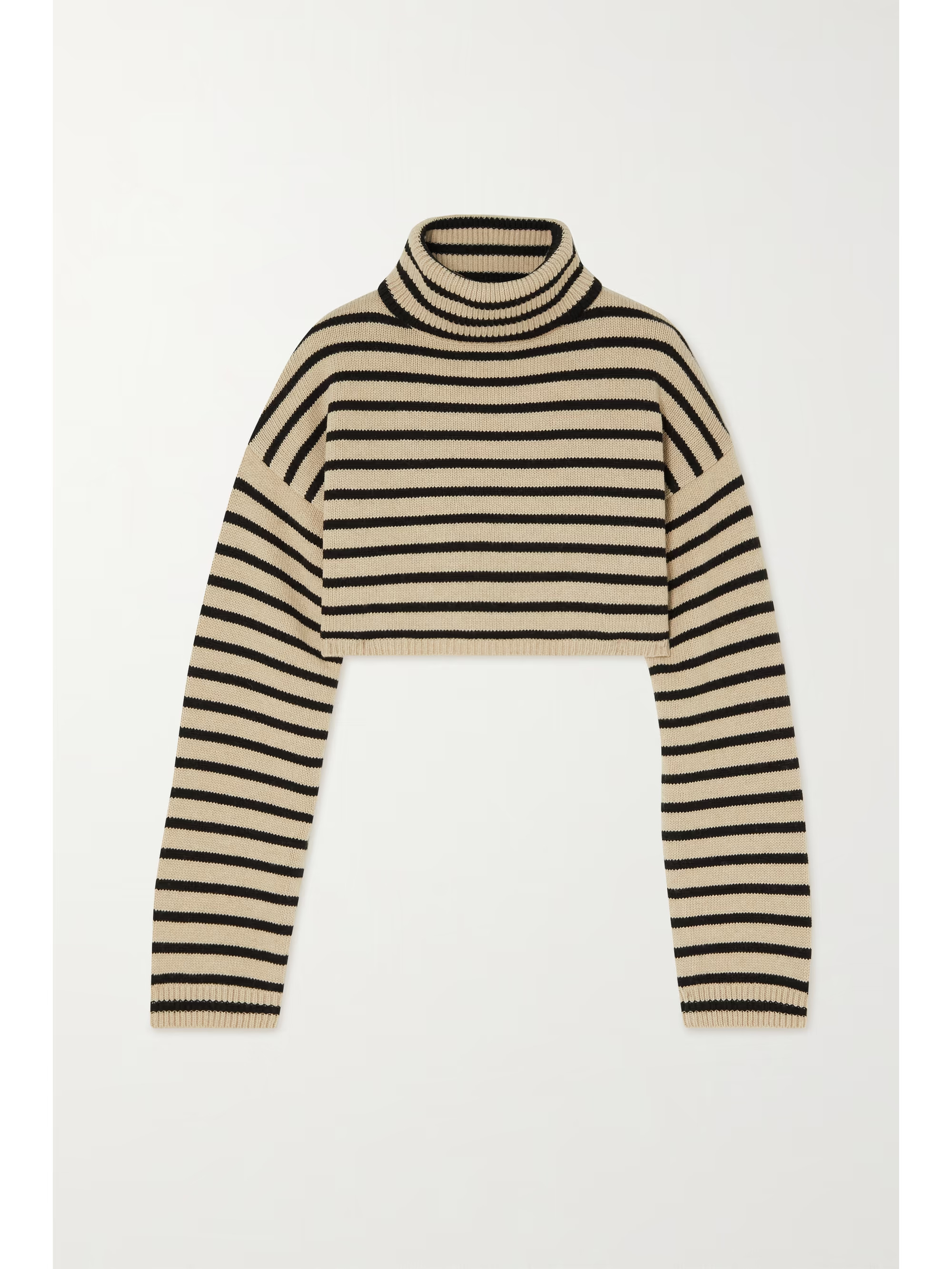 Athina cropped striped wool-blend turtleneck sweater | NET-A-PORTER (US)