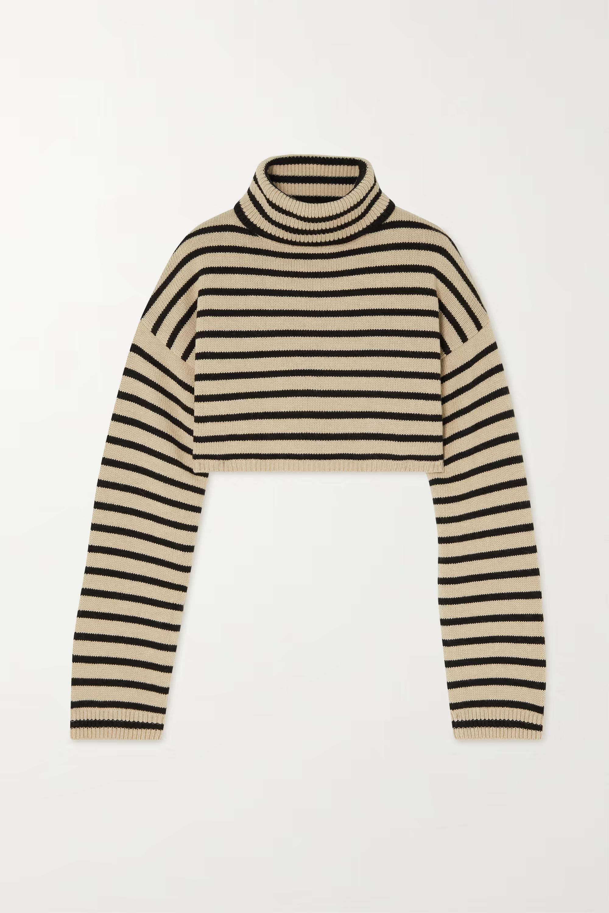Athina cropped striped wool-blend turtleneck sweater | NET-A-PORTER (US)