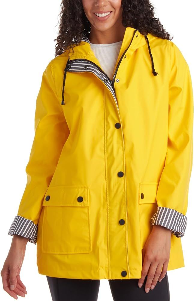 URBAN REPUBLIC Woman’s Raincoat – Water Resistant Slicker Shell Windbreaker Rain Jacket (S-3X... | Amazon (US)