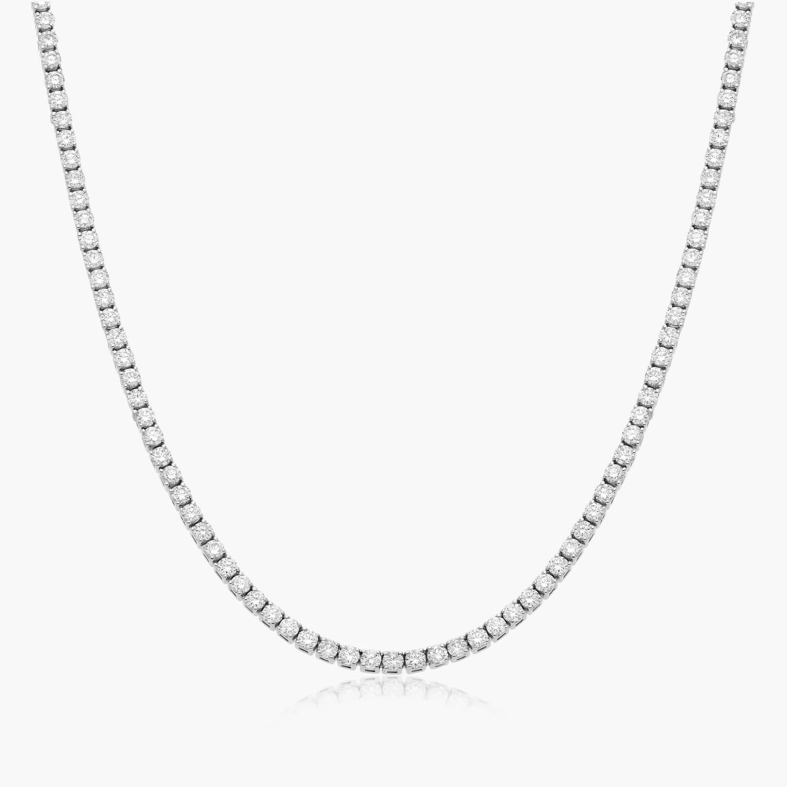 14K White Gold Straight Diamond Tennis Necklace (5.00 CTW - H-I / SI1-SI2)-89030w1420b | JamesAllen