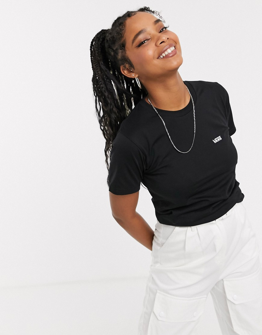 Vans small logo t-shirt in black-White | ASOS (Global)
