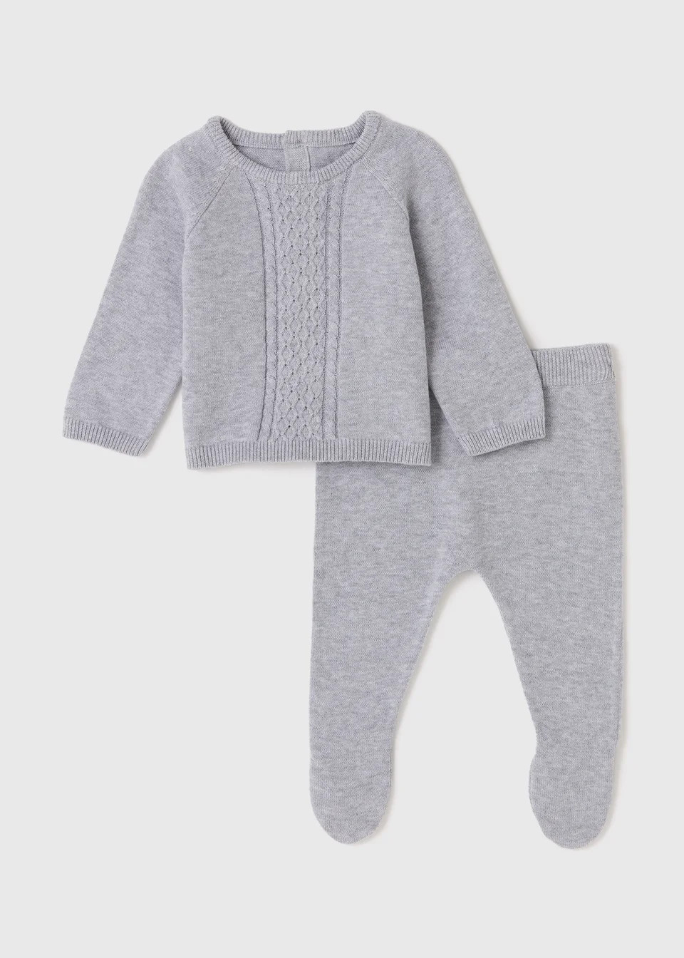 Baby 2 Pack Grey Knitted Set (Tiny Baby-12mths) - Tiny Baby | Matalan (UK)