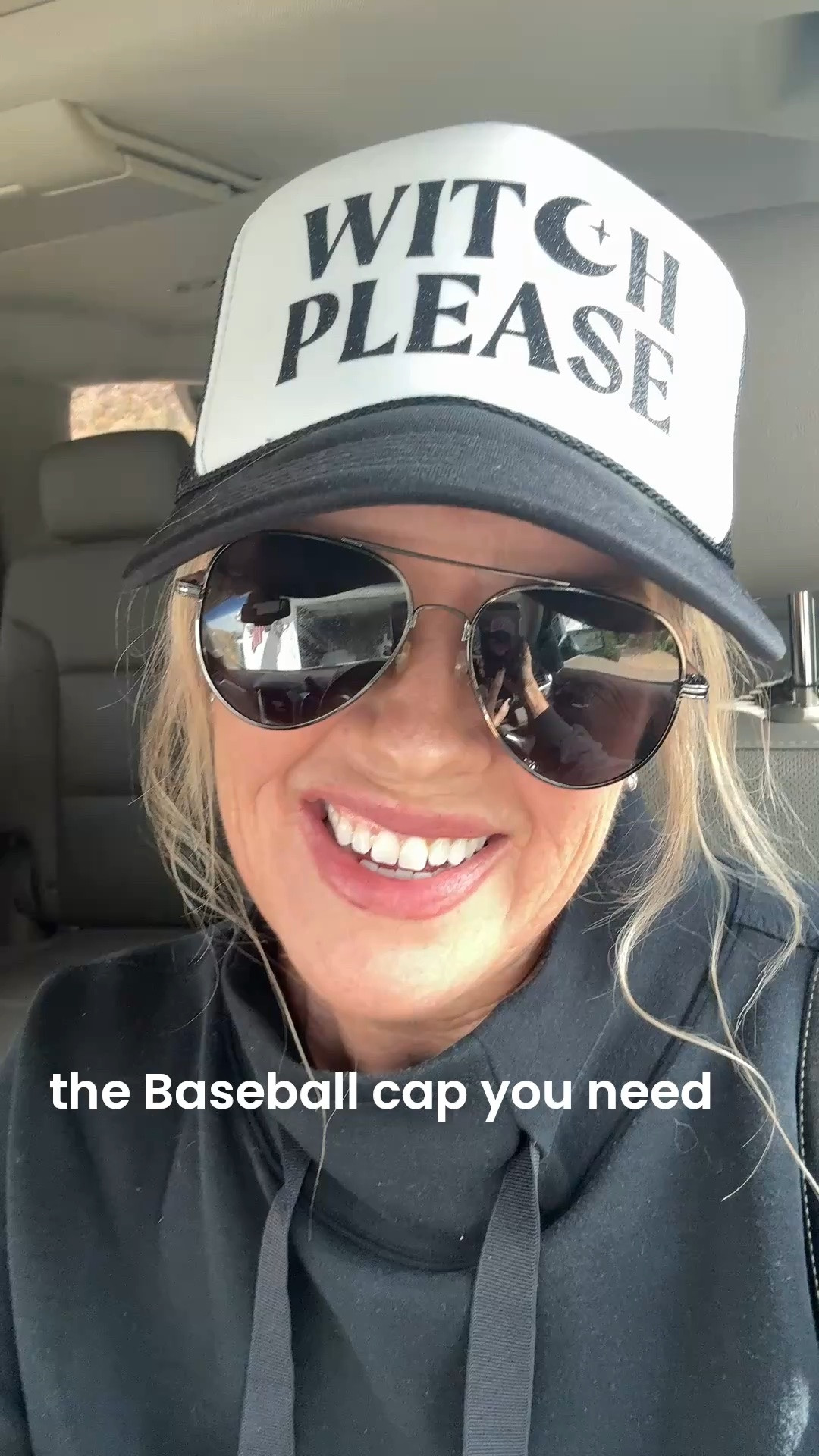 Witch please baseball cap!

The ball cap- peoplee will ask where you got it or compliment you on repeat!

Perfect for the season of the witch

Spanx air essentials sweatshirt 
Tts and so buttery soft you’ll wear on repeat

Save 15% on Spanx with my links and discount code: Deardarcyxspanx 

Quay sunglass ray band style avatars