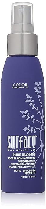 SURFACE Hair - Pure Blonde Violet Leave-In Toning Spray - Tones, Brightens & Protects Hair - 4 fl... | Amazon (US)